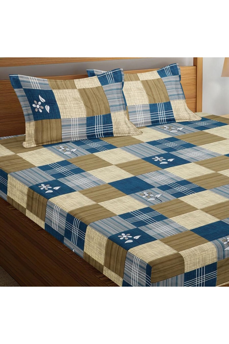 Hitech Sales 120 GSM Microfiber Double Bedsheet | Soft, Durable & Fade-Resistant | Ideal for Double Bed | Easy Care & Washable