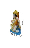 Hi Tech Sales Goddess Maa Saraswati Idol, Saraswati Vidya-Devi Murti/Statue/Figurine/Showpiece for Religious Pooja Gift Item, Temple/Pooja, Decoration, Home, Study Room(4inch)