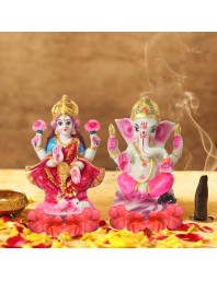 Laxmi Ganesh Murti for Diwali Puja | Hindu Goddess Laxmi & God Ganesha Idol | Home, Office & Temple Decoration | Spiritual Gift Item for Festivals