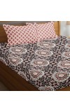 Hitech Sales Brown Geometric Printed Double Bedsheet | Soft, Durable & Fade-Resistant | Easy Care & Washable