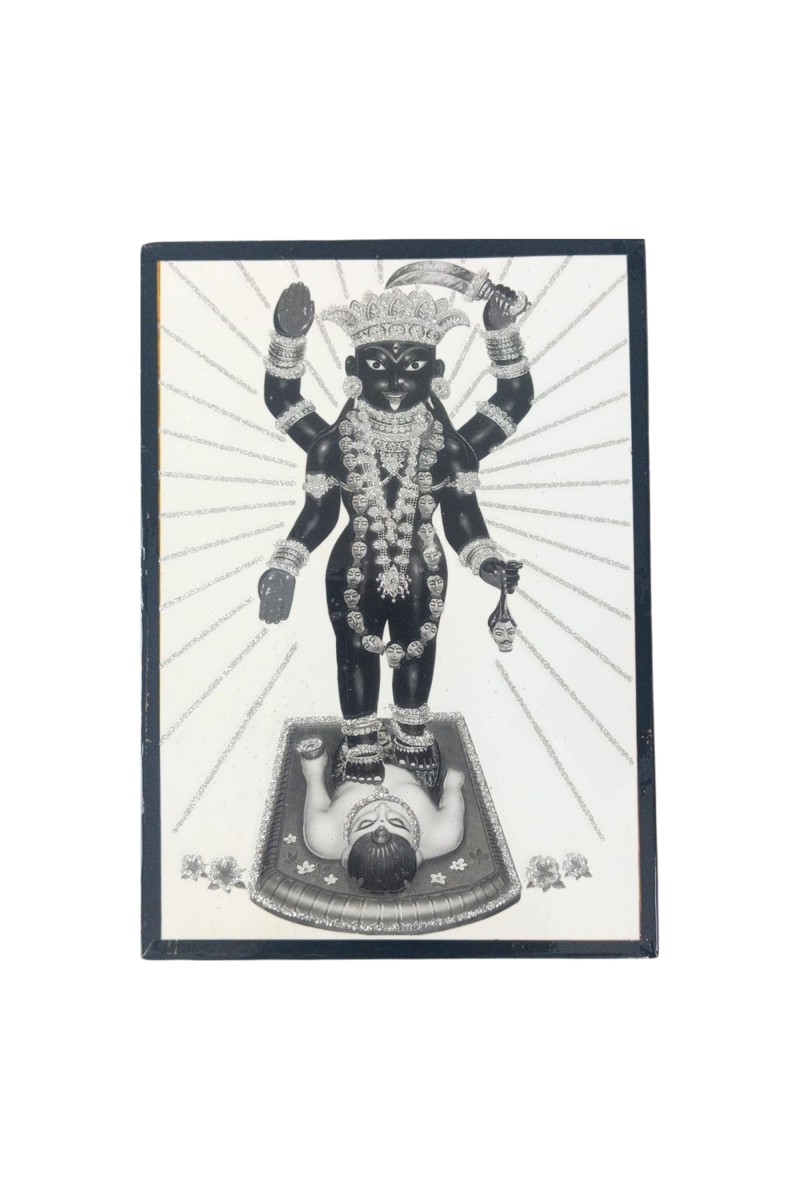 Hitech Sales Addya MATA Religious Laminated Photo Frame with Plywood Inside, for Pooja, Home, Room, Office Or Study Table, and Gift (Wall and Tabletop, 12.5 x 17.5 cm)