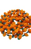 Hitech Sales 10 Woolen Artificial Long Marigold Fluffy Flower Garland Strings for Home Decoration, Pooja Mandir Decor Genda Phool for Wedding and Festivals, Diwali (40 inch) (Orange)