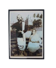 Hitech Sales Ramakrishna Paramahamsa & Sarada Devi Religious Laminated Photo Frame with Plywood Inside, for Pooja, Home, Room, Office Or Study Table, and Gift (Wall and Tabletop, 12.5 x 17.5 cm)
