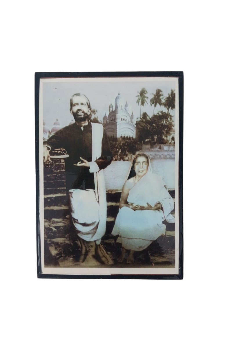 Hitech Sales Ramakrishna Paramahamsa & Sarada Devi Religious Laminated Photo Frame with Plywood Inside, for Pooja, Home, Room, Office Or Study Table, and Gift (Wall and Tabletop, 12.5 x 17.5 cm)