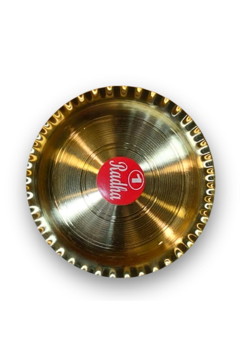 Small BHOG Plate Or Thala Brass Metal for Home,Office and Temple Puja Radha