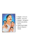 Hitech Sales Anukul Chandra Thakur Pariwar Laminated Photo Frame with Plywood Inside, for Pooja, Home, Room, Office Or Study Table, and Gift (Wall and Tabletop,12.3 x 17.4 cm)