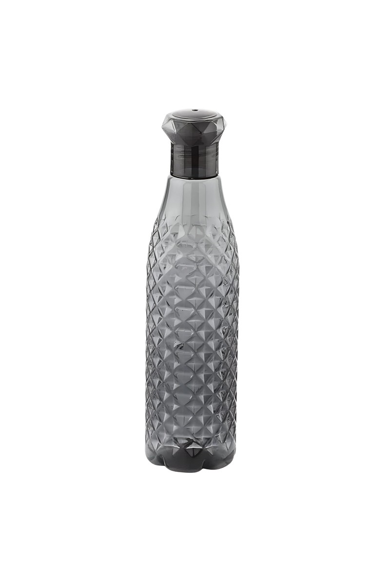 Diamond Crystal Design Latest Water Bottle for Fridge, for Home Office Gym School Boy & Girl, Unbreakable 1000 ml Bottle (Pack of 1, Black, Plastic)