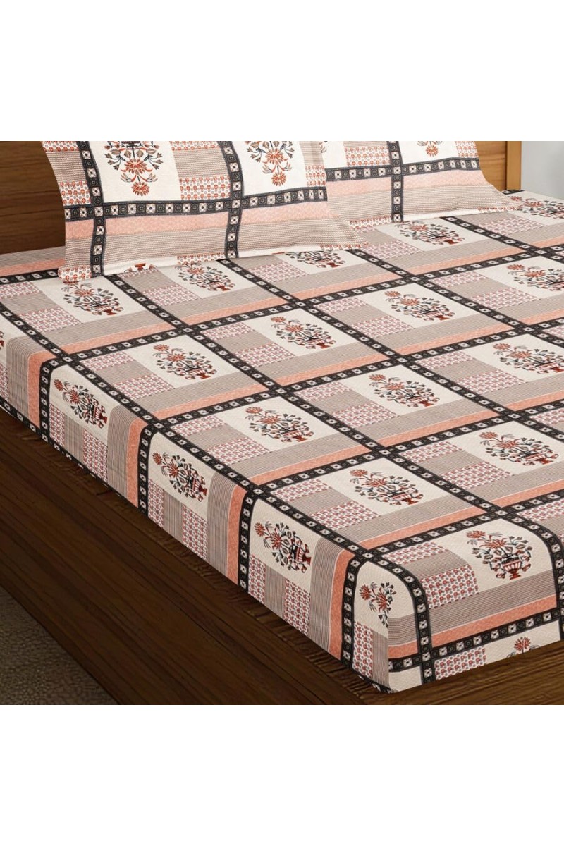 Hitech Sales Maroon Microfiber Double Bedsheet | Soft, Durable & Fade-Resistant | Ideal for Double Bed | Easy Care & Washable