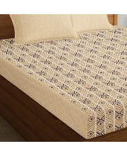 Hitech Sales Brown Polycotton Double Bedsheet | Soft, Durable & Fade-Resistant | Ideal for Double Bed | Easy Care & Washable