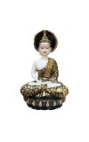 Meditating Buddha Statue – Peaceful Buddha Idol for Home Decor – Resin Meditation Figurine for Living Room, Office Desk, Zen Decor & Spiritual Gifting