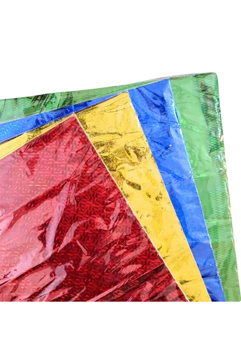 Holographic Gift Wrapping Sheets – Assorted Metallic Colors, Shiny Decorative Wrap for Gifts, Crafts and DIY Projects (20)