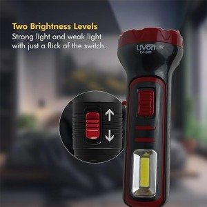 Hitech Rechargeable Torch Light || LV-621 || Powerful 25W Laser + 20W COB || 12 Hours of Continuous Lighting