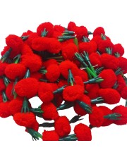 Hitech Sales 10 Woolen Artificial Long Marigold Fluffy Flower Garland Strings for Home Decoration, Pooja Mandir Decor Genda Phool for Wedding and Festivals, Diwali (40 inch) (Red) Hitech Sales 10 Woolen Artificial Long Marigold Fluffy Flower Garland Strings for Home Decoration, Pooja Mandir Decor Genda Phool for Wedding and Festivals, Diwali (40 inch) (Red)