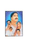 Hitech Sales Anukul Chandra Thakur Pariwar Laminated Photo Frame with Plywood Inside, for Pooja, Home, Room, Office Or Study Table, and Gift (Wall and Tabletop,12.3 x 17.4 cm)