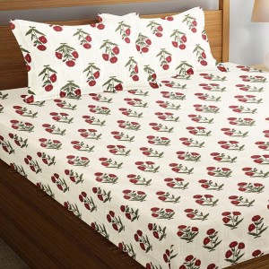Hitech Sales Cotton Double Bedsheet - Pink| Soft, Durable & Fade-Resistant | Ideal for Double Bed | Easy Care & Washable
