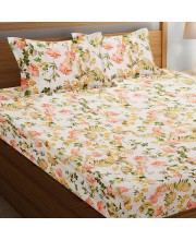 Hitech Sales Blue Printed Double Bedsheet | Soft, Durable & Fade-Resistant | Ideal for Double Bed | Easy Care & Washable