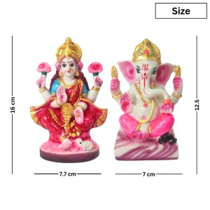 Laxmi Ganesh Murti for Diwali Puja | Hindu Goddess Laxmi & God Ganesha Idol | Home, Office & Temple Decoration | Spiritual Gift Item for Festivals