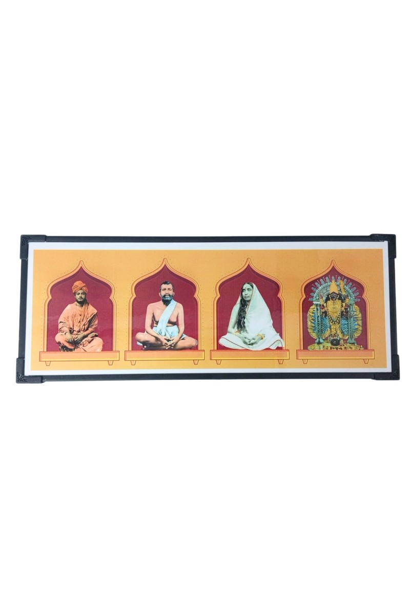Hitech Sales Swami Vivekananda, Ramakrishna Paramahans, Maa Sarada, Maa Kali Spiritual Decor for Home, Temple, Office (Size - 16 x 6 x 0.5 inches)