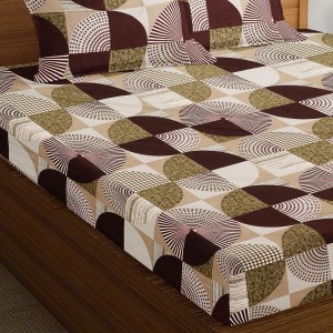 Hitech Sales Brown Microfiber Double Bedsheet | Soft, Durable & Fade-Resistant | Ideal for Double Bed | Easy Care & Washable