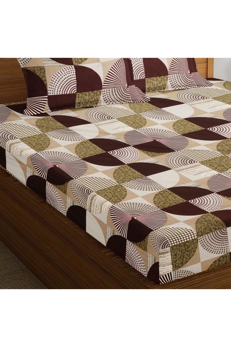 Hitech Sales Brown Microfiber Double Bedsheet | Soft, Durable & Fade-Resistant | Ideal for Double Bed | Easy Care & Washable