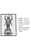 Hitech Sales Addya MATA Religious Laminated Photo Frame with Plywood Inside, for Pooja, Home, Room, Office Or Study Table, and Gift (Wall and Tabletop, 12.5 x 17.5 cm)