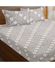 Hitech Sales Microfiber Double Bedsheet - Grey | Soft, Durable & Fade-Resistant | Ideal for Double Bed | Easy Care & Washable