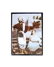 HITECH Sales SRI RAMKRISHNA SARADHA MA 7X5 Wood Laminated Photo with Wall/Back Support Mount Religious Photo Frame Versatile Décor for Wall, Table, Ideal for Gifts, Puja, and Living Room Ambiance