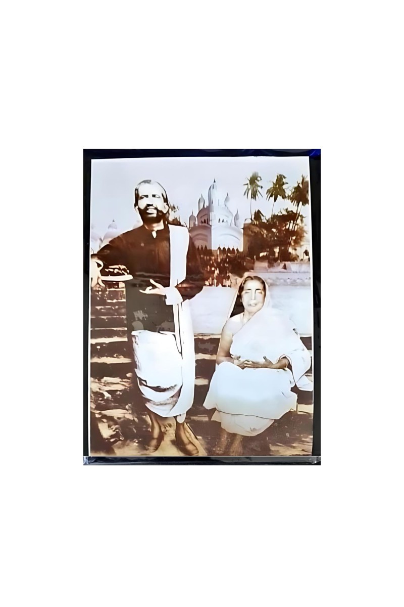 HITECH Sales SRI RAMKRISHNA SARADHA MA 7X5 Wood Laminated Photo with Wall/Back Support Mount Religious Photo Frame Versatile Décor for Wall, Table, Ideal for Gifts, Puja, and Living Room Ambiance