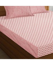 Hitech Sales Pink Polycotton Double Bedsheet | Soft, Durable & Fade-Resistant | Ideal for Double Bed | Easy Care & Washable