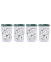 Storage Food Cylindrical Container Set (4 PCS) with Lids, Space-Saving, Airtight & Leak Proof, 100% Food Grade, Microwave & Freezer Safe, Dishwasher Safe, Ideal for Home & Kitchen (500 ML)