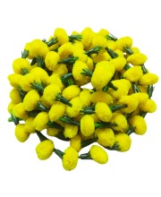 Hitech Sales 10 Woolen Artificial Long Marigold Fluffy Flower Garland Strings for Home Decoration, Pooja Mandir Decor Genda Phool for Wedding and Festivals, Diwali (40 inch) (Yellow)