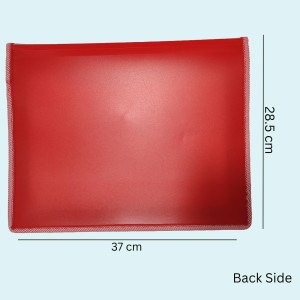 Hitech Sales Envelope Folder, Poly-Plastic A4 Documents File Storage Bag with Snap Button Certificate File Holder Document Folder for Certificates (A4) (Red)