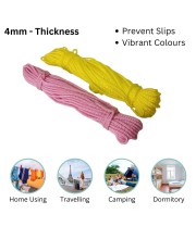 Nylon Rope Combo Pack of 6 | Durable, High-Strength Ropes for Outdoor, Camping, and Household Use | Multipurpose Ropes for Clothesline, DIY Projects, and More (Yellow, Medium) Nylon Rope Combo Pack of 6 | Durable, High-Strength Ropes for Outdoor, Camping, and Household Use | Multipurpose Ropes for Clothesline, DIY Projects, and More (Yellow, Medium)
