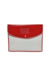 Hitech Sales Envelope Folder, Poly-Plastic A4 Documents File Storage Bag with Snap Button Certificate File Holder Document Folder for Certificates (A4) (Red)
