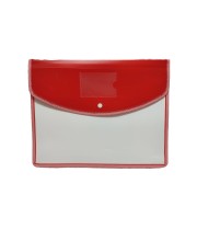 Hitech Sales Envelope Folder, Poly-Plastic A4 Documents File Storage Bag with Snap Button Certificate File Holder Document Folder for Certificates (A4) (Red)