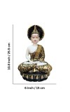 Meditating Buddha Statue – Peaceful Buddha Idol for Home Decor – Resin Meditation Figurine for Living Room, Office Desk, Zen Decor & Spiritual Gifting