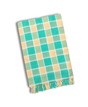 Hitech Sales Cotton Handloom Towels, Heavy Quality Bath, Face & Hand Towels (Pack of 1, Multi-Color, Size 30 x 60 cm) (Light Yellow Checked)