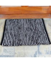 Hi Tech Sales Anti Slip Floor Water Absorbent Door Mat, Bathmat & Home, Kitchen, Office Entrance Mats (Rectangular, Black & White, 38 x 58 cm)