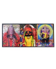 Hitech Sales Maa Tara, Maa Kali, Bhagwan Vishwakarma ji Laminated Photo Frame with Plywood Inside, for Pooja, Home, Room, Office Or Study Table, and Gift (Wall and Tabletop, 3.6 x 7.6 inches)
