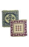Hitech Sales Pure Cotton Puja Aasan Set Designer Prayer Mats for Puja, Meditation or Sitting on Floor & Multipurpose Use - Size 20 x 20 inch (Multicolor) (2)