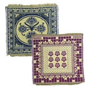 Hitech Sales Pure Cotton Puja Aasan Set Designer Prayer Mats for Puja, Meditation or Sitting on Floor & Multipurpose Use - Size 20 x 20 inch (Multicolor) (2)