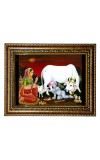 HiTech Sales Bal Gopal Drinking Milk Photo Frame Janmashtami Deity for Office, Wall/Table, Study Room & Living Room, Gifts | PVC Frame & Front Face - Glass (9 x 7)