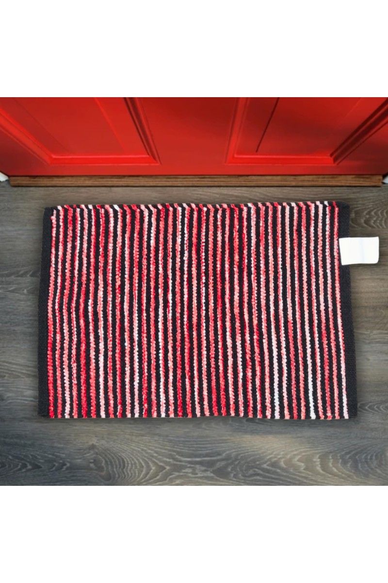 Hi Tech Sales Cotton Anti Slip Floor Water Soak Door Mat (Rectangular) Bathmat Entrance & Home, Kitchen, Office Entrance Mats (58 x 38 cm, Red)