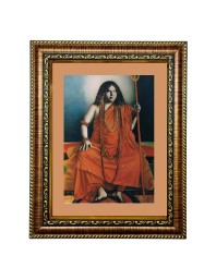 HiTech Sales Swami Pranabananda Picture Frame Photo for puja Wall Art Portrait Image Spiritual Framed for Office, Wall/Table, Study Room & Living Room, Gifts | PVC Frame & Front Face - Glass (7 x 9)