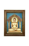 HiTech Sales Lord Gautam Buddha Meditation Statue Sculpture Meditating Buddhist Deity for Office, Wall/Table, Study Room & Living Room, Gifts | PVC Frame & Front Face - Glass (9 x 7 in)