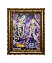 Hi Tech Sales Radha O Krishna Laminated Photo Frame || for Table, Study & Living Room, Gifts : Divine Blessings for Your Home || PVC Frame & Face Glass (7 x 9 inch)