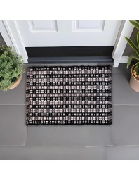 Hitech Rugs Microfiber Door Mat | Indoor & Outdoor Easy Clean Mats for Living Room, Bathroom, Kitchen, Entrance | Pack of 1, Round Shape, Red