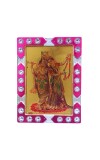 Hitech Sales Mini Decorative Hindu God Radha Krishna Photo Frame with Designing Border Religious Gift for Home, Office Décor and Card dasboard Small Temple Idol Frame for Worship (6 x 8 cm – 1 Pcs)