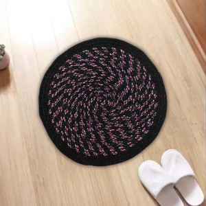 Hi Tech Sales Rugs, Cotton Door Mat (40X40cm) | Absorbent Microfibre Solid Bath Mat | Non Slip Mats for Bathroom, Bedroom, Kitchen, Door Mat, Floor Mat & Entrance | Pack of 1, Round Shape, Black Hi Tech Sales Rugs, Cotton Door Mat (40X40cm) | Absorbent Microfibre Solid Bath Mat | Non Slip Mats for Bathroom, Bedroom, Kitchen, Door Mat, Floor Mat & Entrance | Pack of 1, Round Shape, Black