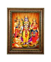 HiTech Sales Lord Ram Sita Lakshman and Hanuman Photo Frame Hindu God Wall Art Religious Deity for Office, Wall/Table, Study Room & Living Room, Gifts | PVC Frame & Front Face - Glass (9 x 7)
